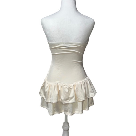 Y2K Windsor Strapless Floral Skort Dress Fairy Coquette Tropical Mini Small - Picture 3 of 8